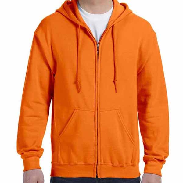 orange zipper hoody